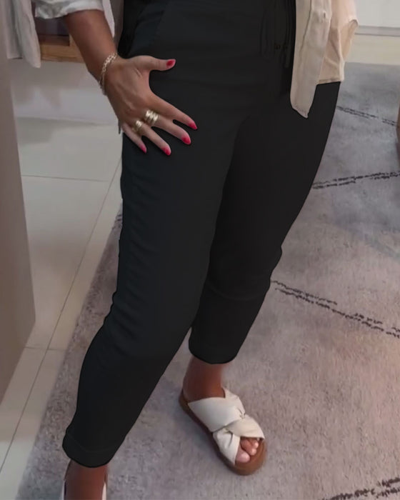 Drawstring Casual Pencil Pants