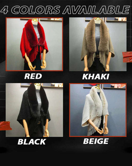 Fashionable Thick Fur Collar Scarf Cloak