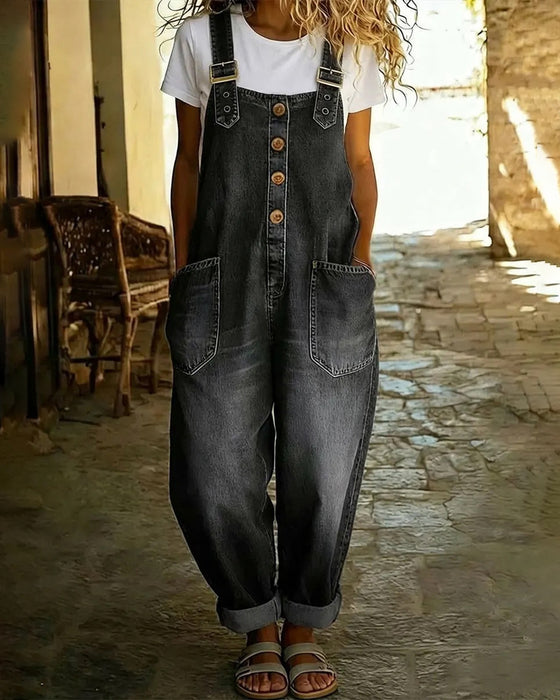 Adjustable Denim Jumpsuit