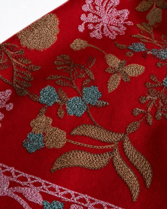 Printed Fringed Long Scarf