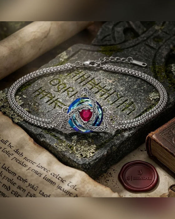 Birthstone Trinity Knot Bracelet