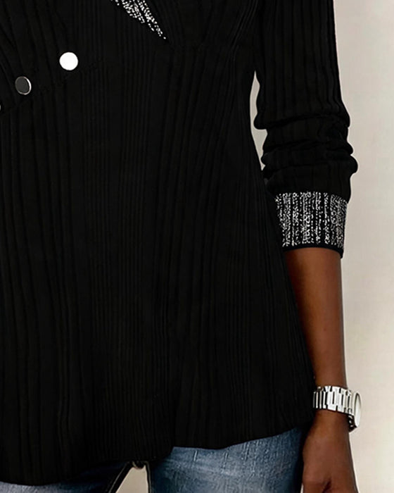 V-Neck Cross Fashion Top