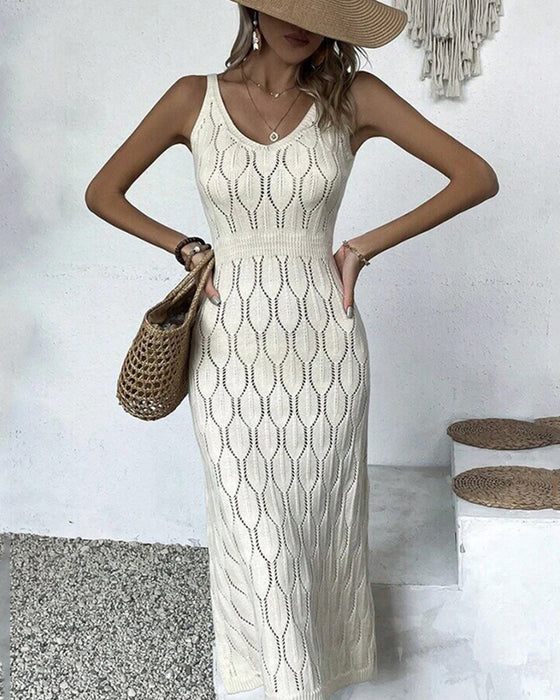 Solid Sexy Cover-Up Dress