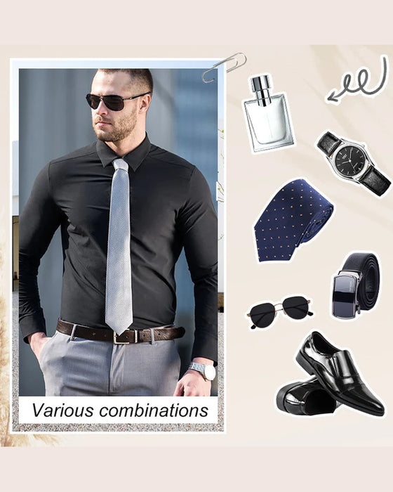 Men's Solid Long Sleeve Shirt