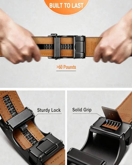 🎁 Leather Ratchet Belt With Adjustable Buckle💼