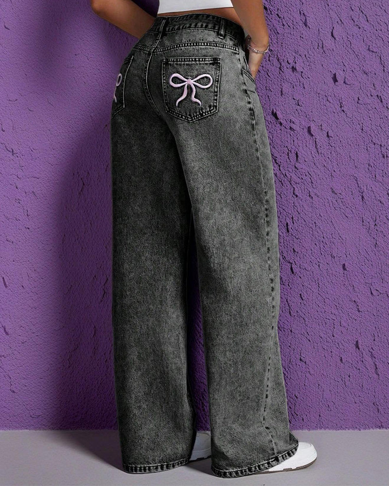 Fashion Bow Jeans