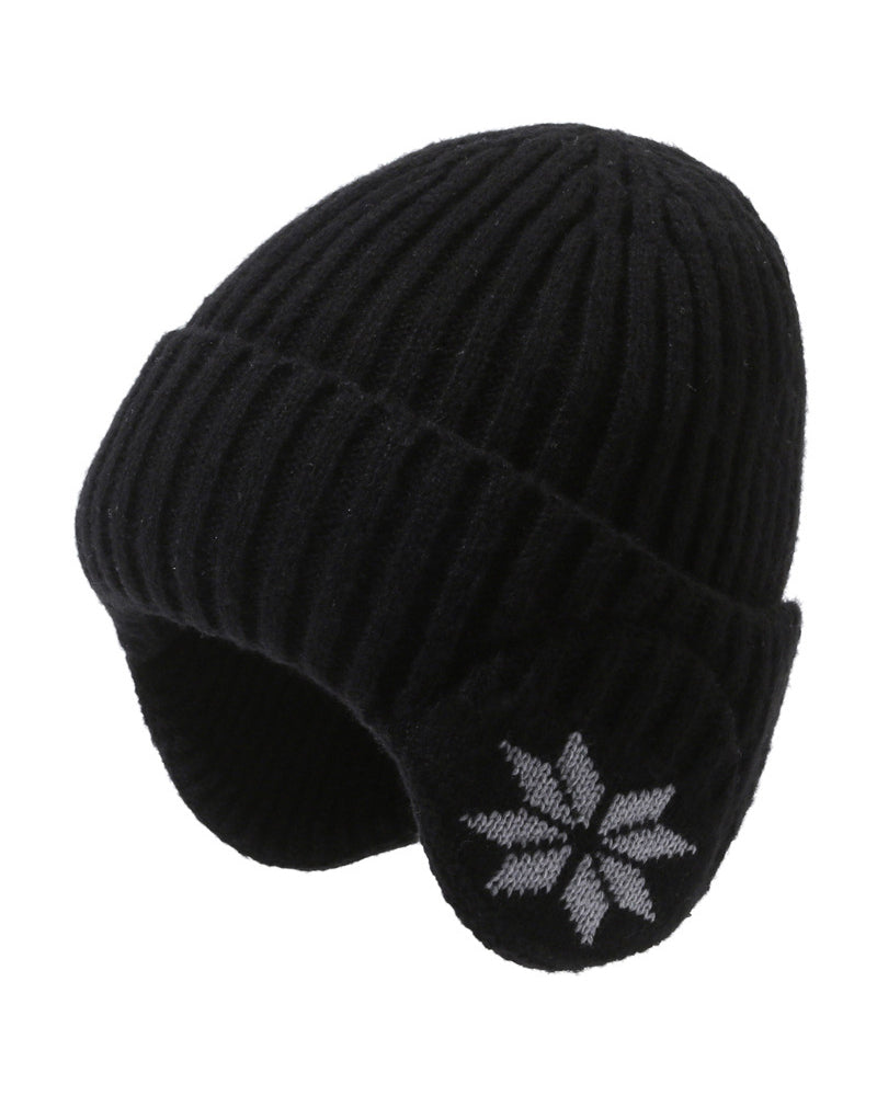 1pc Women's Fleece-Lined Winter Beanie Hat with Fleece Ears