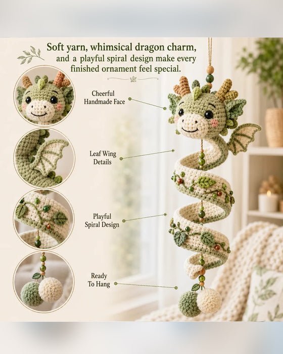 🐉 Beginner-Friendly DIY Set for an Enchanted Dragon Spiral Hanging Ornament | Complete Set Including All Tools and a Step-by-Step Guide 💕