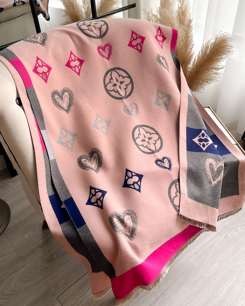 Heart Geometric  Fashion Warm Scarf
