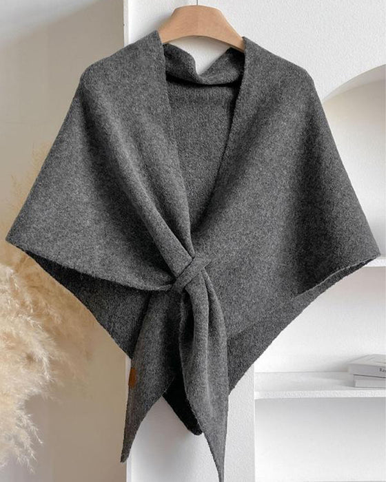 Fashion Solid Triangle Shawl Cloak