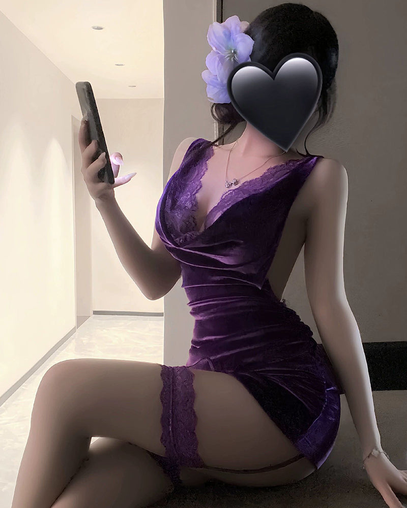 Sexy V-Neck Bodycon Nightdress