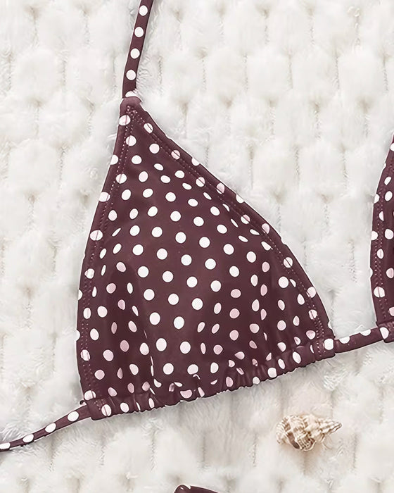 Strappy Polka Dot Bikini