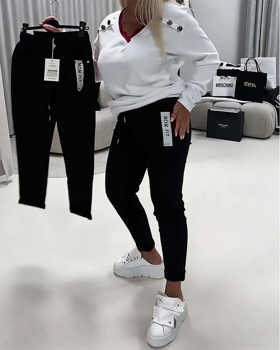 Fashion Stretch Drawstring Pants
