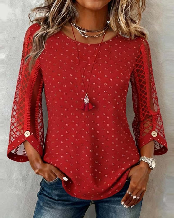 Elegant Lace Crochet Blouse