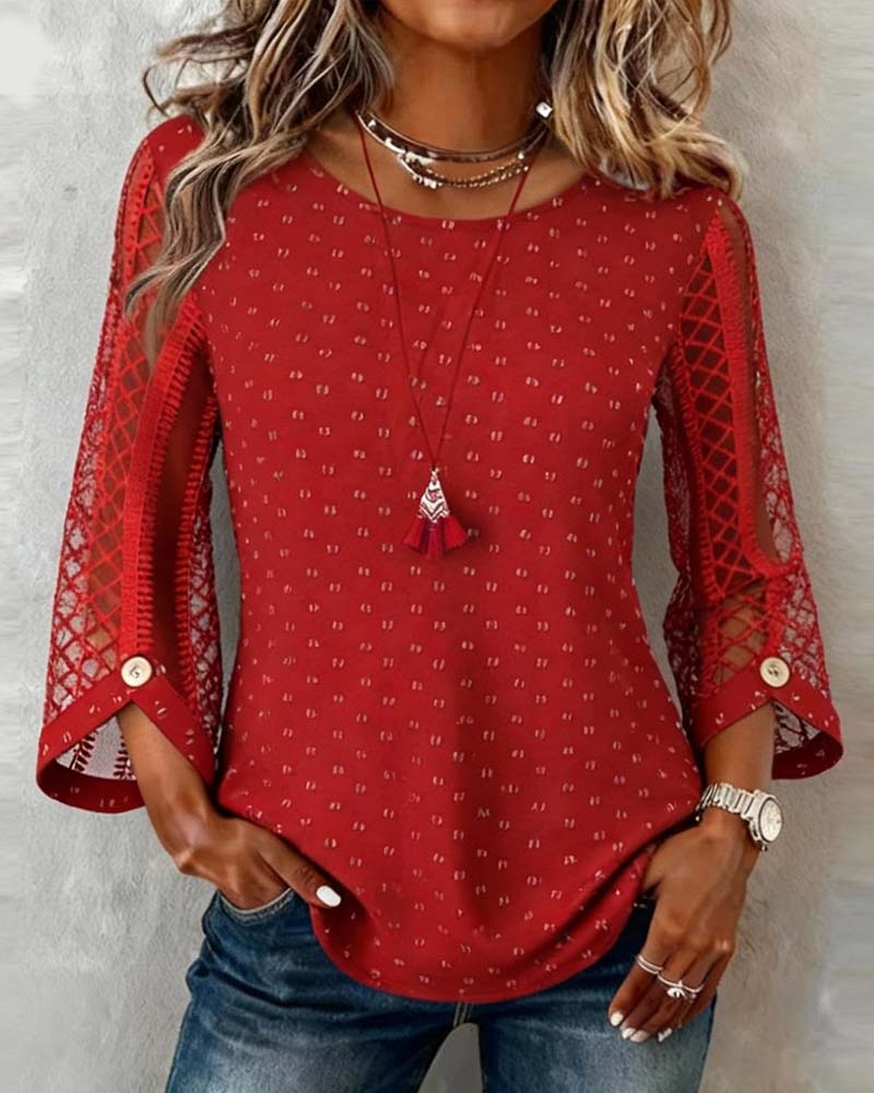 Elegant Lace Crochet Blouse
