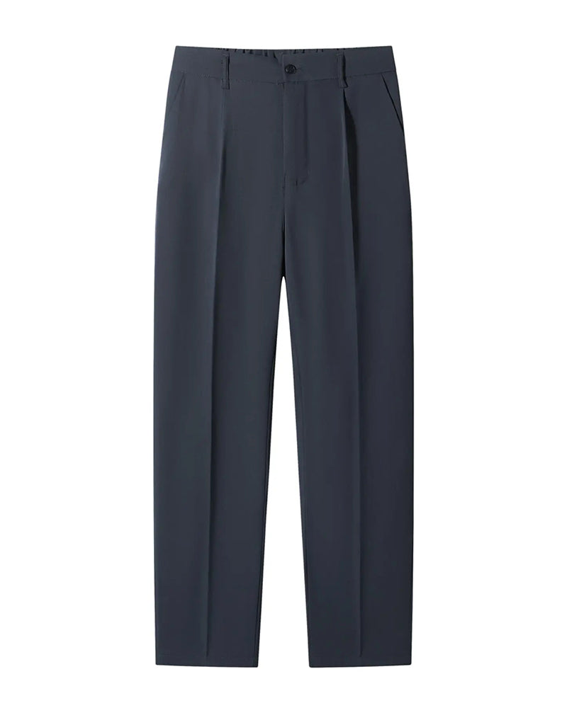 Men'S Pocket Pleated Straight Pants