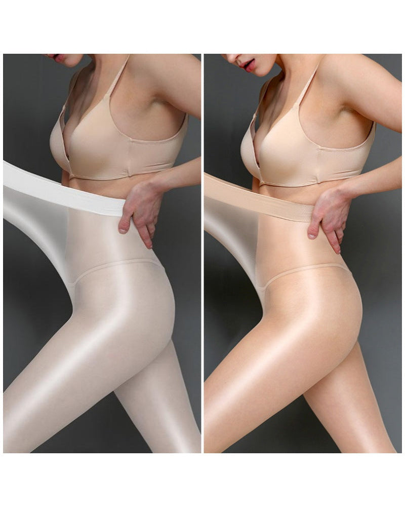 Glossy Transparent Tights For Women