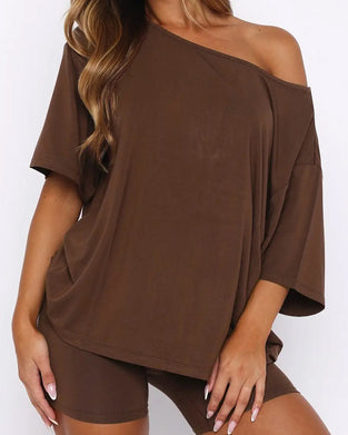 Textured Solid Two-Piece Set