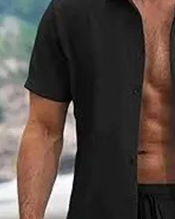 Men's Polo Short Sleeve Shirt Set