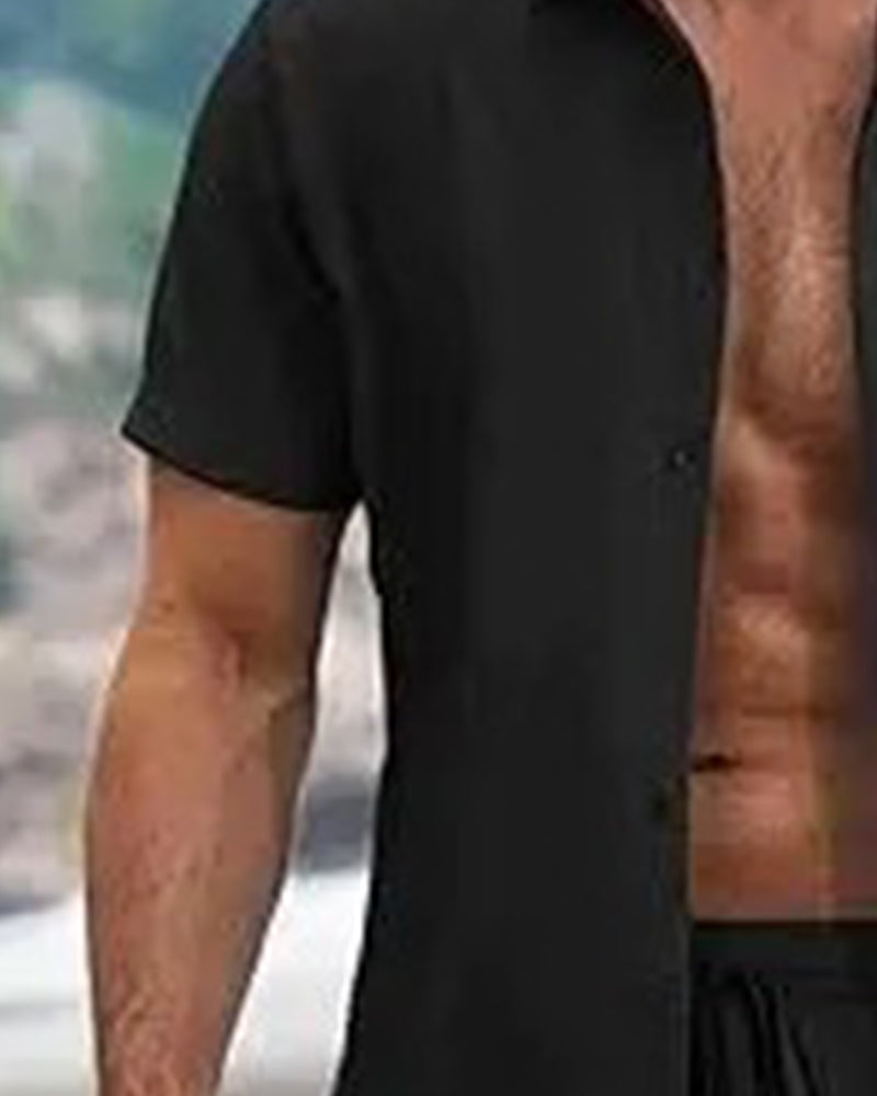 Men's Polo Short Sleeve Shirt Set