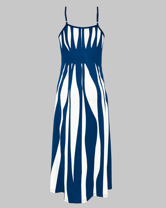 Temperamental And Fashionable V-Neck Suspender Dress