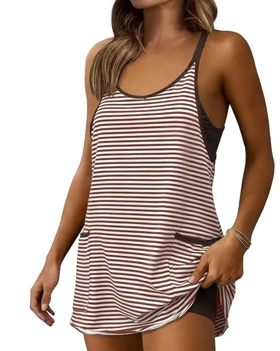 Striped Sleeveless Camisole Casual Jumpsuits