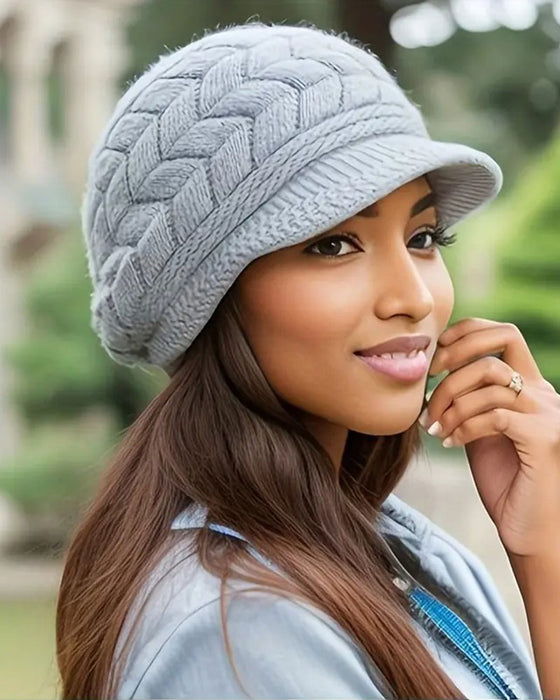 Womens Cable Knit Winter Slouchy Beanie Hat Soft Warm Stretchy