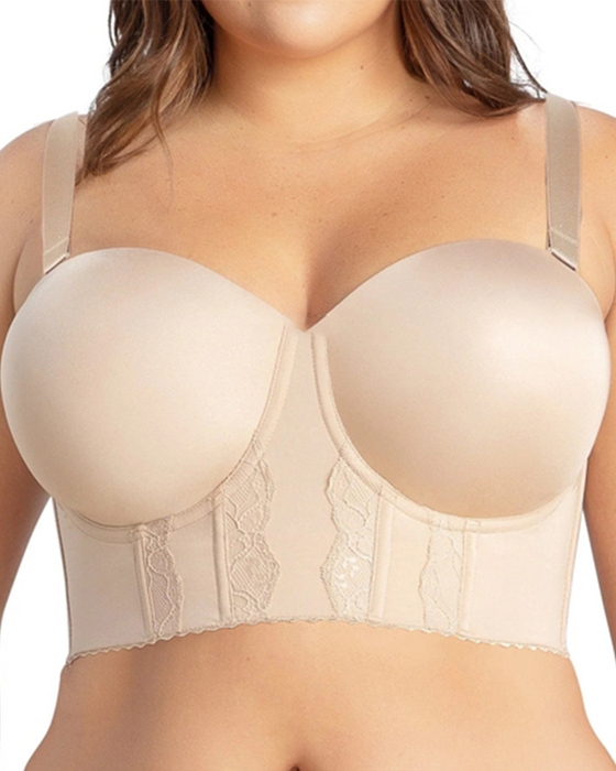 Women's bra with adjustable straps and lace – lifts and shapes perfectly
