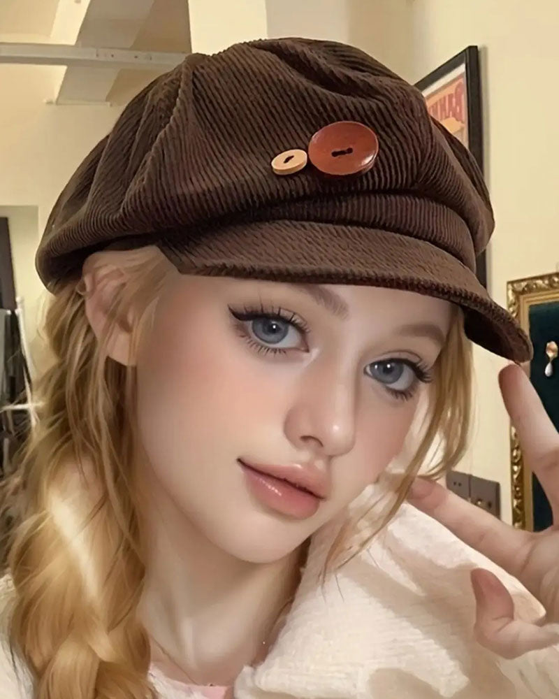 Unisex Vintage Octagonal Beret Hat