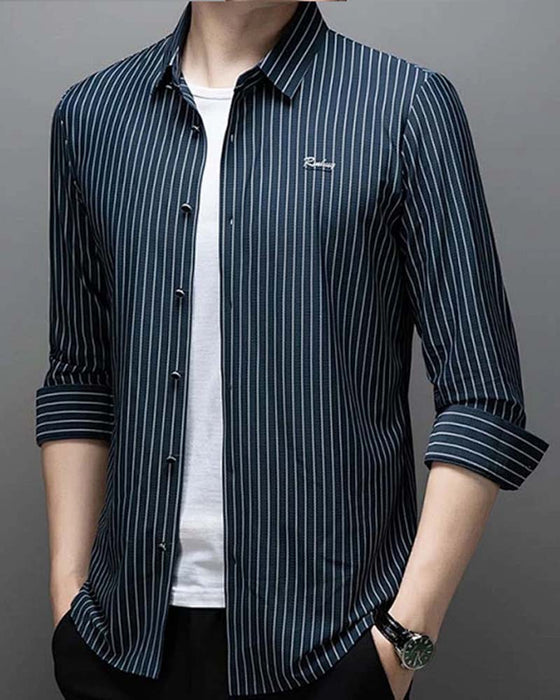 👔Men's Classic Long-Sleeved Striped Shirt