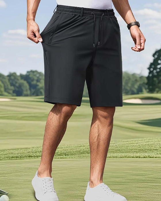 Elastic Waist Drawstring Men's Shorts