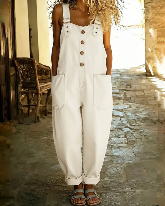Adjustable Denim Jumpsuit