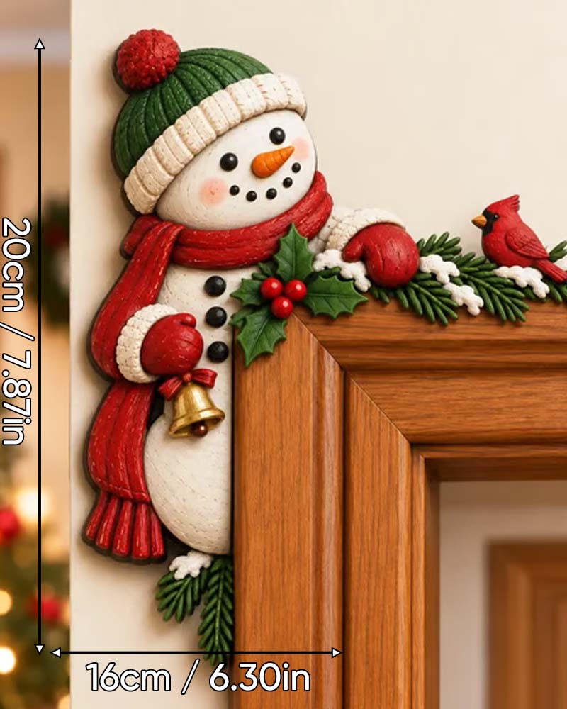 Christmas Peekaboo Door Frame Corner Decor