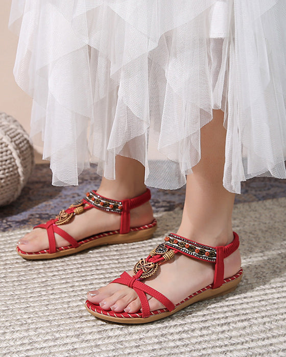 Bohemian Open-Toe Sandals