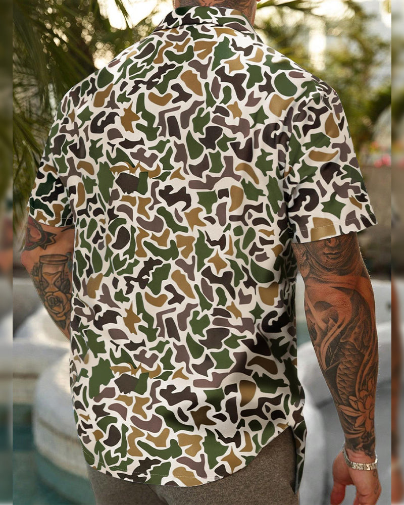 Men's Casual Camo Shirt
