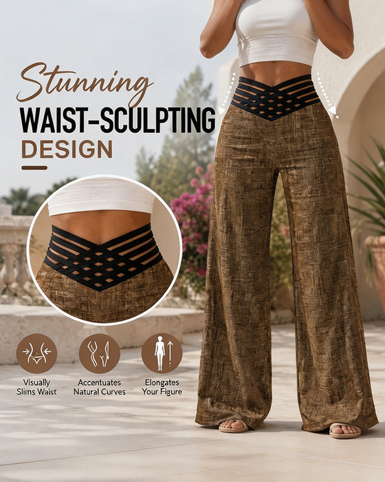 High Waist Casual Trendy Wide-Leg Pants