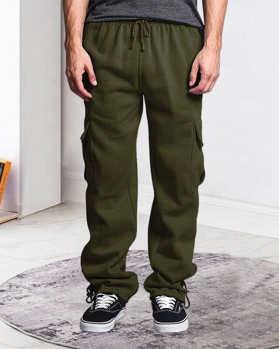 Men's Straight Cargo Trousers Pants