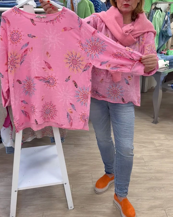 Long-Sleeved Printed T-Shirt