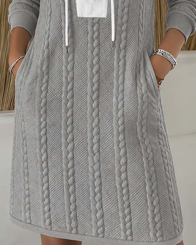 Tie Fashion Color Block Dress