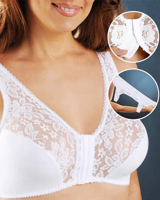 Front-Fastening Lace Bra