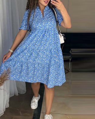 Loose floral casual dress