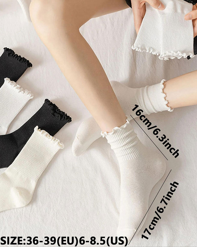 Women's Frill Trim socks (6 pairs)