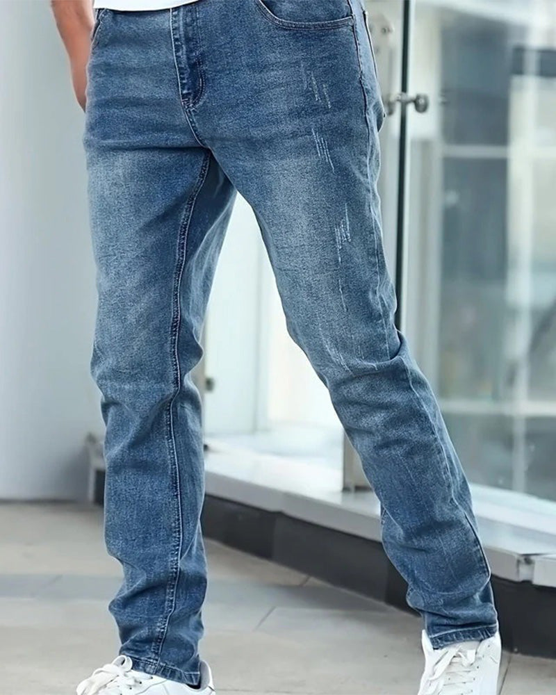 Men’s Casual Solid Jeans