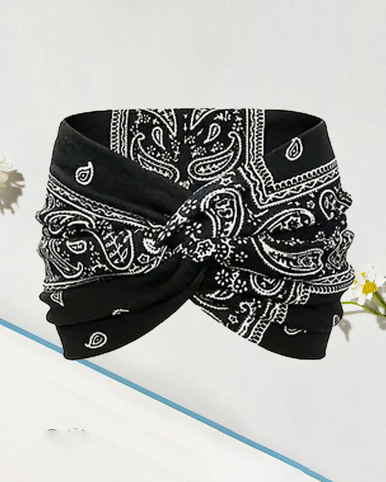 Vintage Style Wide Tie-Dye Hairband