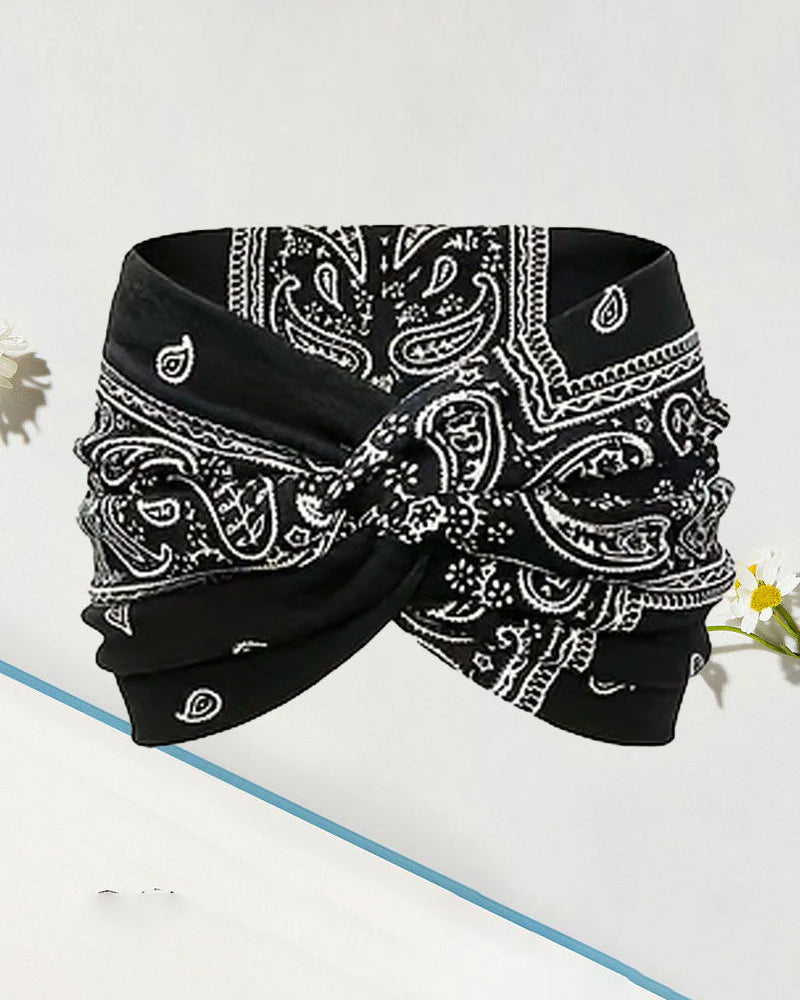 Vintage Style Wide Tie-Dye Hairband