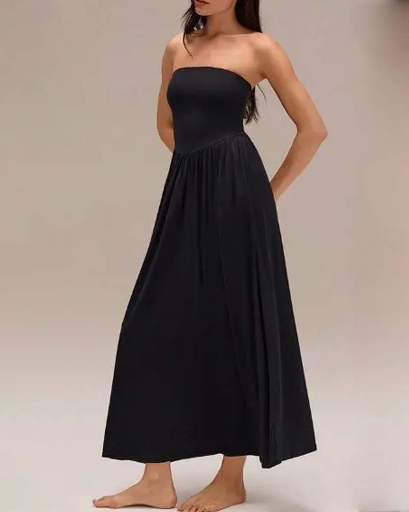 Convertible Strapless Waist-Cinching Dress