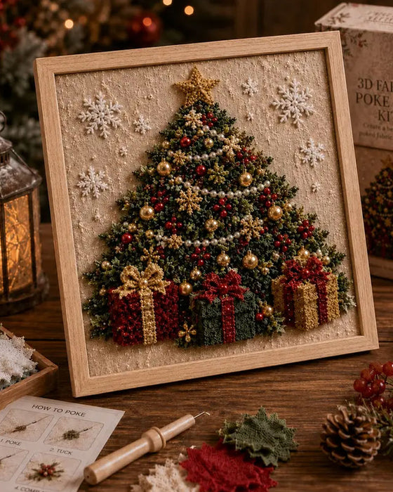 Christmas Needle Felting Fabric DIY Kit