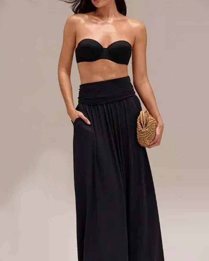 Convertible Strapless Waist-Cinching Dress