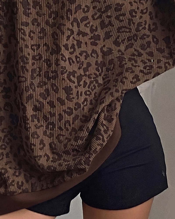 Leopard Long Sleeve Sweatshirt