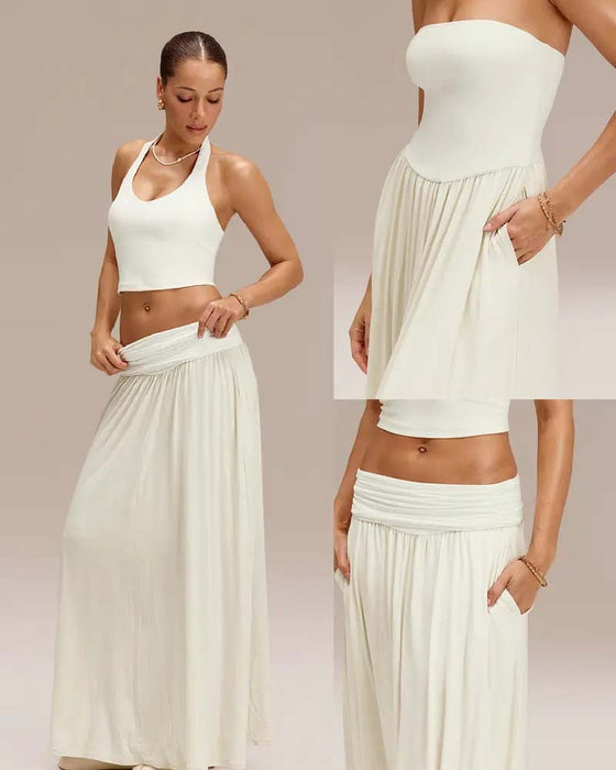Convertible Strapless Waist-Cinching Dress